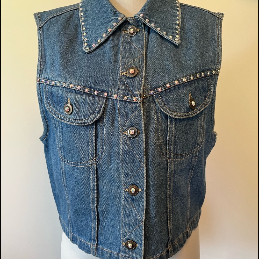 Studio 25 Jean Vest with Swarovski Crystals